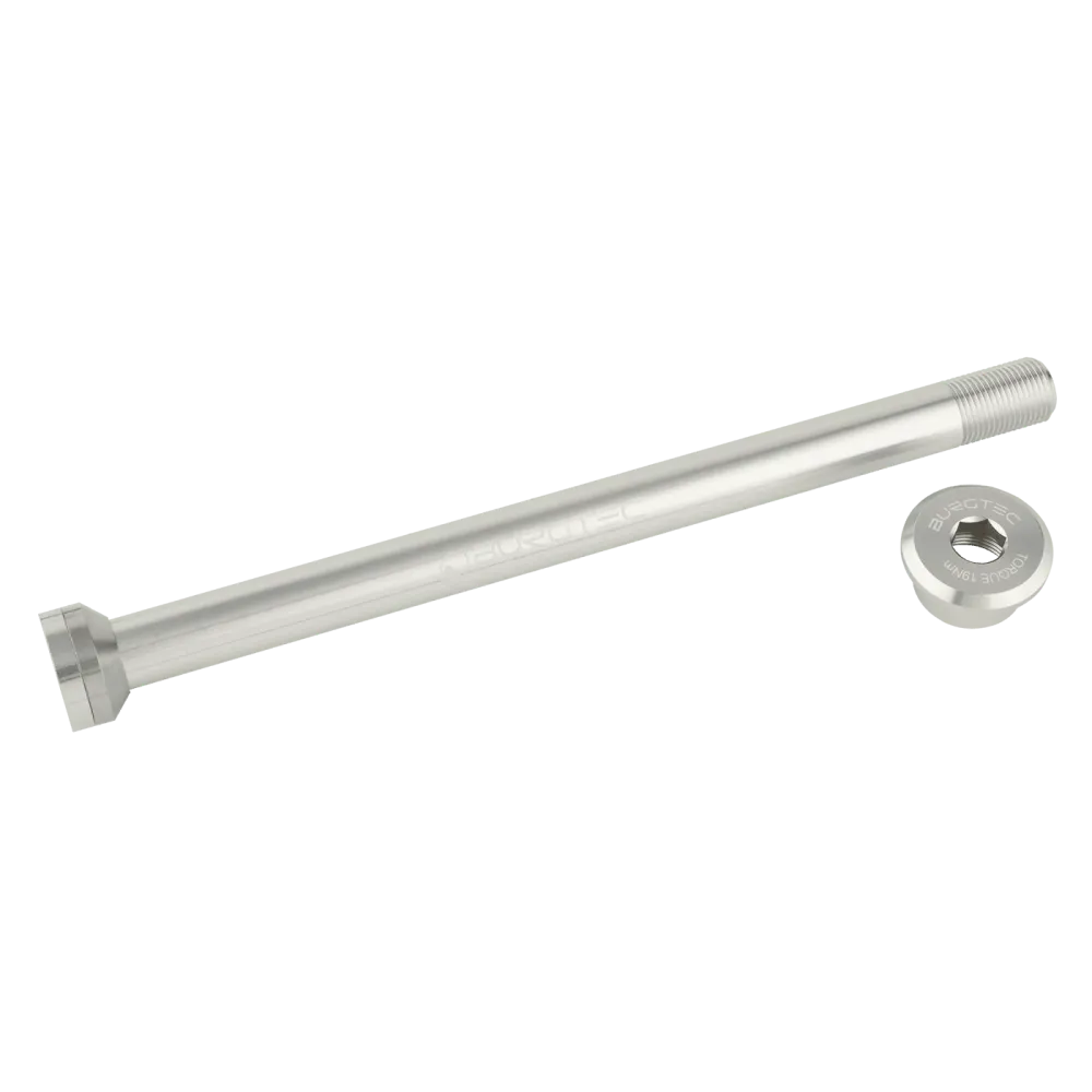 Oś tylnego koł BURGTEC 171 mm do ram przejściowych srebrna
