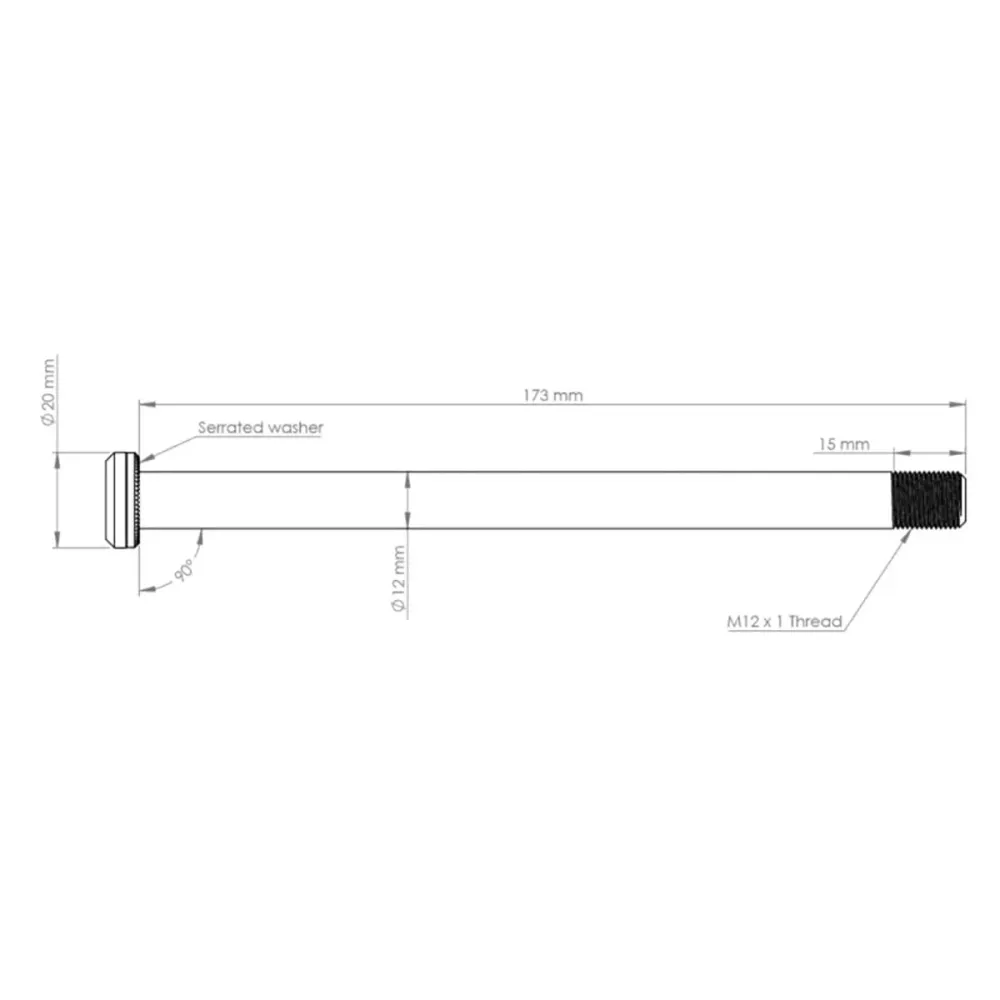 Oś tylnego koł BURGTEC 173,7 mm do ram Santa Cruz srebrna