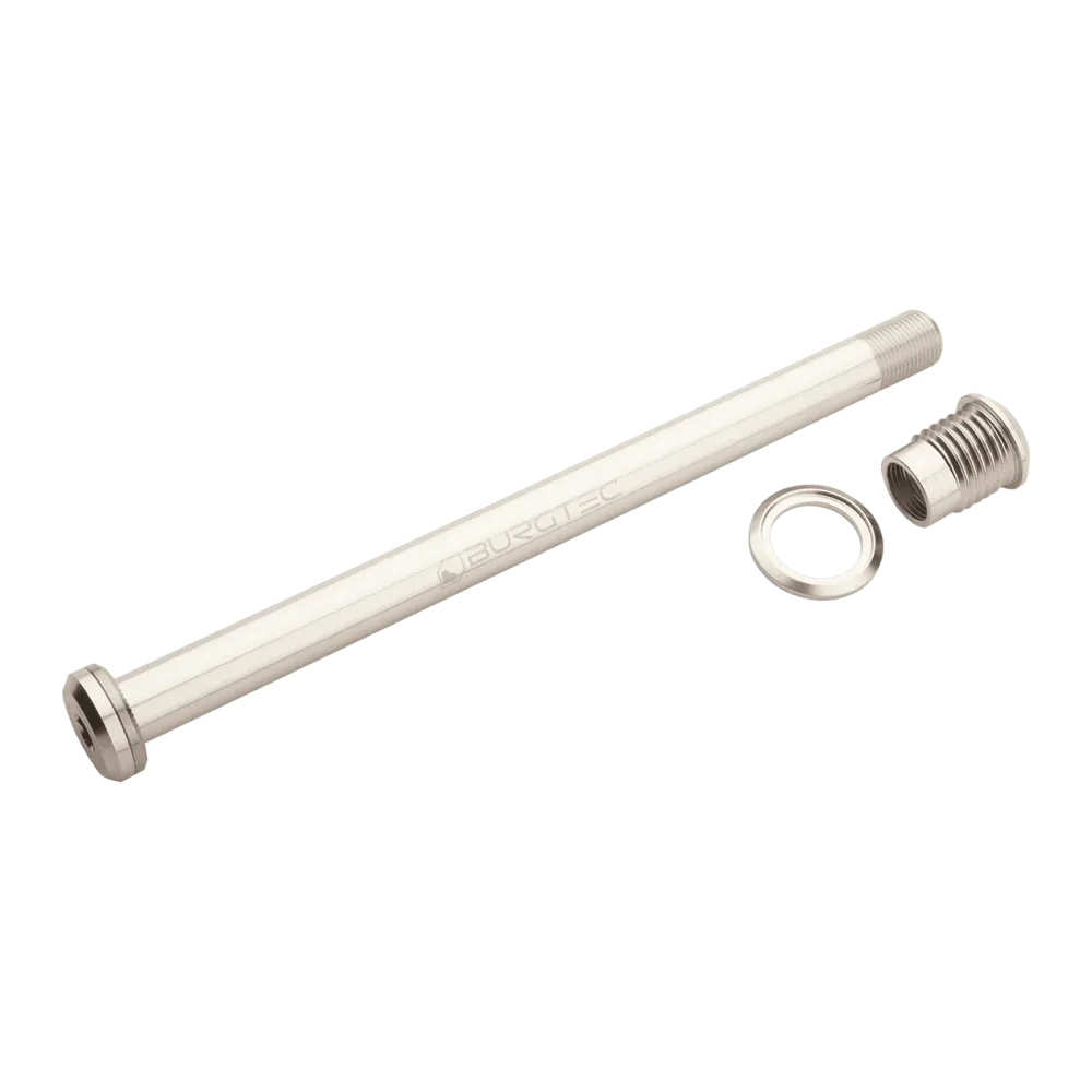 Oś tylnego koł BURGTEC 173,7 mm do ram Santa Cruz srebrna