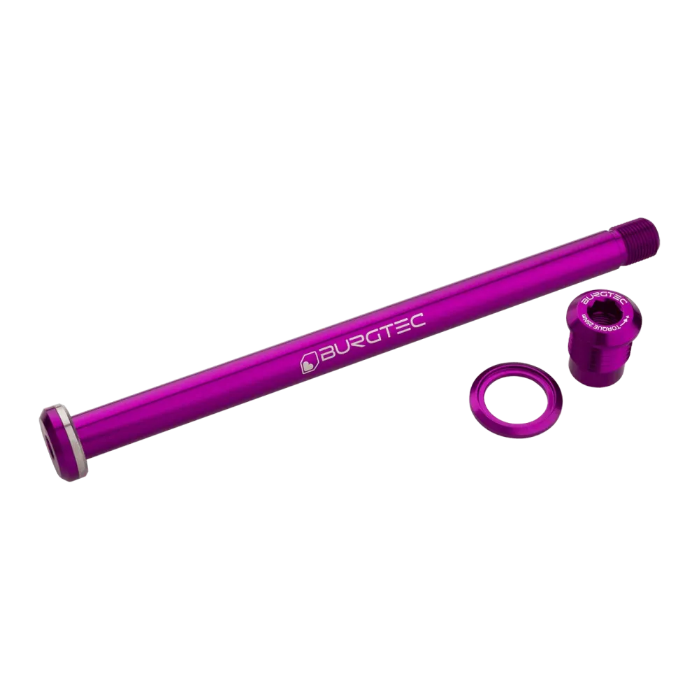 Oś tylnego koł BURGTEC 174 mm do ramy Yeti fioletowa