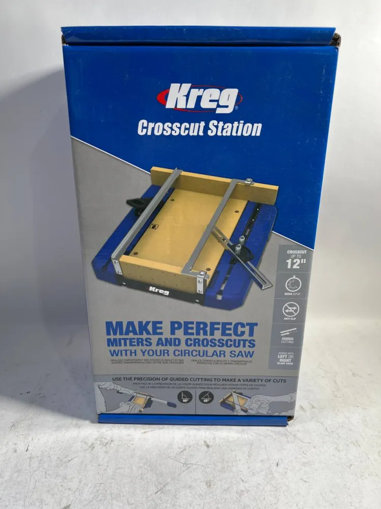KREG Mobilna stacja do cięcia poprzecznego i ukośnego ( KMA4100-INT ) przenośna 305 x 38 mm - do ręcznych pilarek tarczowych