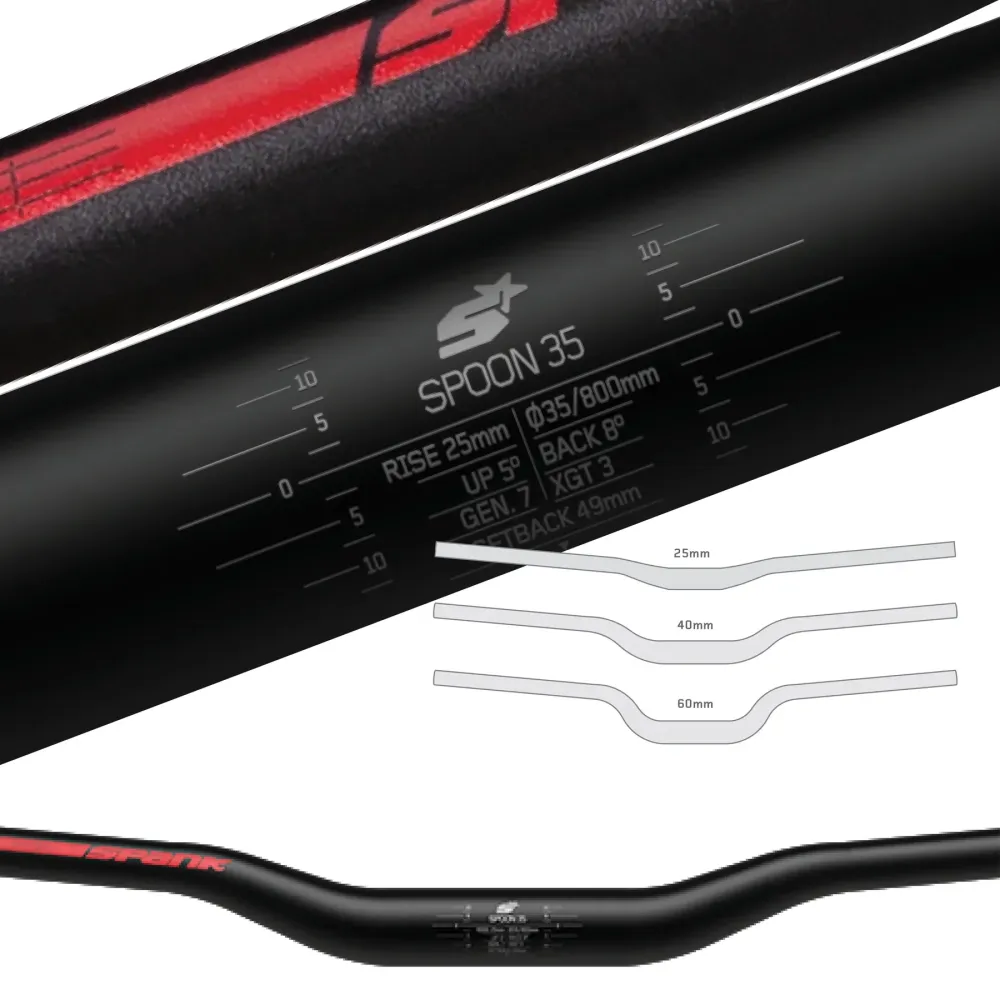SPANK SPOON 35 Rise 60mm 800mm Hanger Red