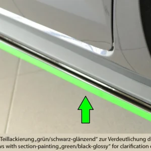 Progi boczne Rieger VW Polo GTI AW 2017+ - Wysoki połysk czarny